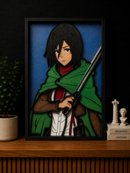 Cuadro de Mikasa Ackerman